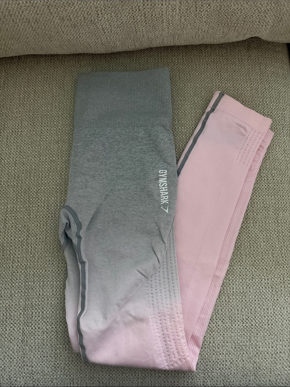 Gymshark Pink and Gray Ombre Seamless Leggings